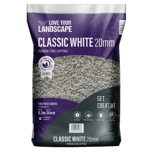 Love Your Landscape Classic White 20mm Decorative Aggregates 