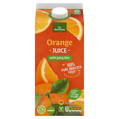 Morrisons 100% Orange Juice With Bits