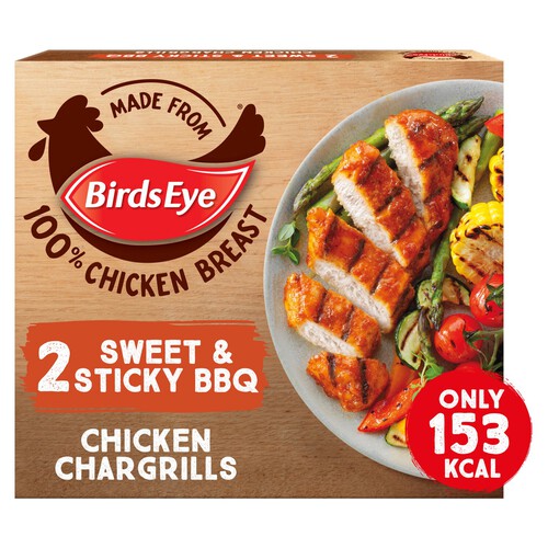 Birds Eye 2 Sticky & Sweet BBQ Chicken Chargrills