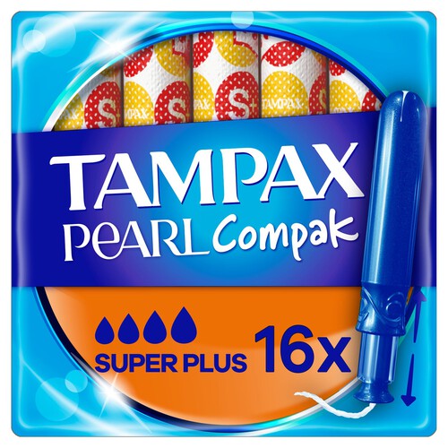 Tampax Pearl Compak Super Plus Tampons With Applicator