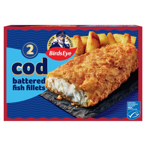 Birds Eye 2 Battered Cod Fish Fillets