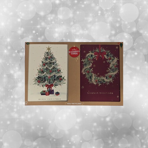 Morrisons Duo Wreath And Tree Cards 