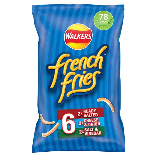 Walkers French Fries Variety Multipack Snacks Crisps 6 x 18g