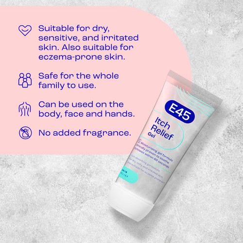 E45 Itch Relief Gel For Dry, Itchy And Irritated Skin 100ml