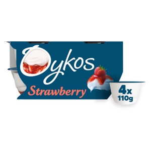 Oykos Greek Style Strawberry Yogurts | Morrisons