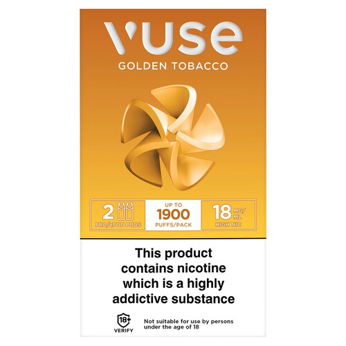 Vuse Originals Golden Tobacco E-Liquid Pods 18mg