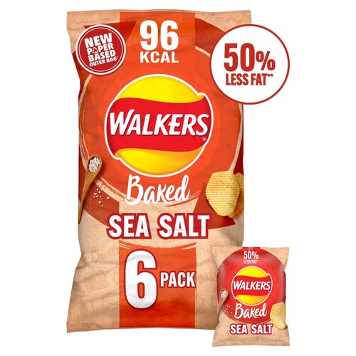 Walkers Baked Sea Salt Snacks Crisps 