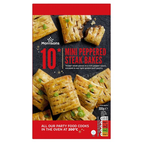 Morrisons 10 Mini Peppered Steak Bakes 