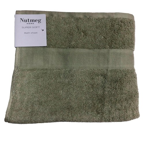 Nutmeg Home Supersoft Cotton Bath Sheet Sage