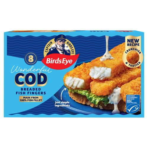 Birds Eye 8 Breaded Cod Fish Fingers 