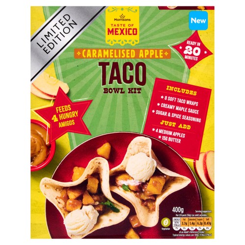 Morrisons Apple Caramelised Taco Bowl Kit 400g