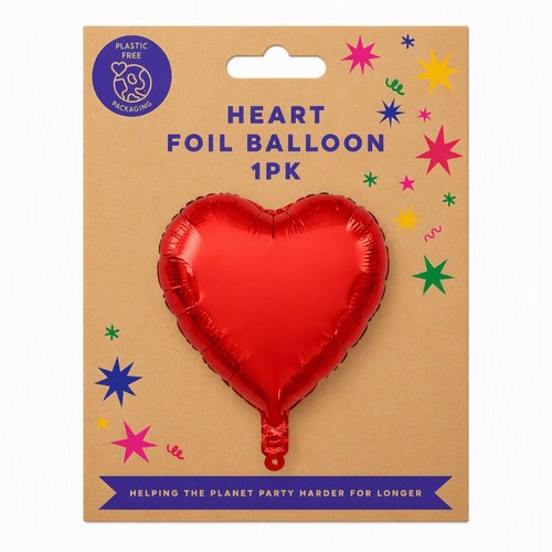 Mad Party Heart Foil Balloon