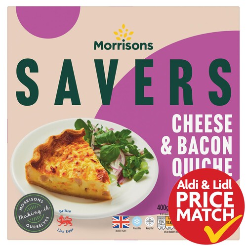 Morrisons Savers Cheese & Bacon Quiche