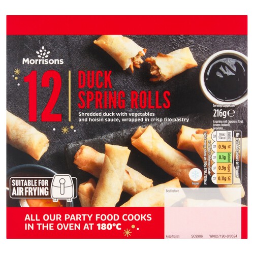 Morrisons 12 Duck Spring Rolls