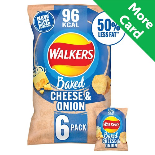 Walkers Baked Cheese & Onion Snacks Crisps 