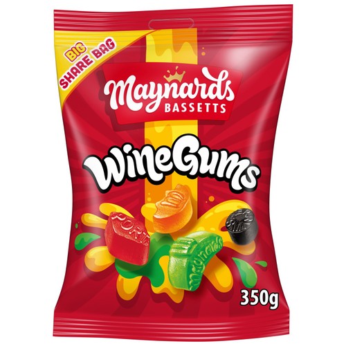 Maynards Bassetts Wine Gums Sweets Sharing Bag 350g