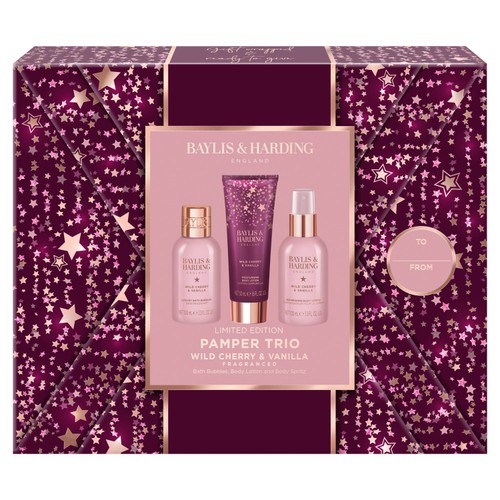 Baylis & Harding Wild Cherry & Vanilla Gift Wrapped Pamper Gift Set