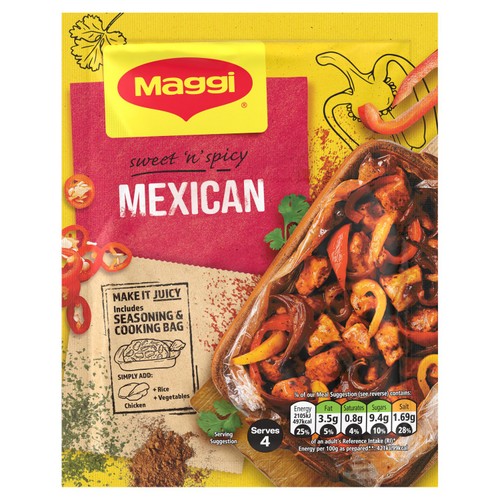 Maggi Sweet 'N' Spicy Mexican Seasoning Mix Cooking Bag 40g - Main Image