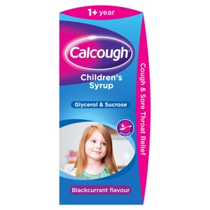 Calcough Children's Syrup Blackcurrant - Cough & Sore Throat Relief 1+ Year 125ml