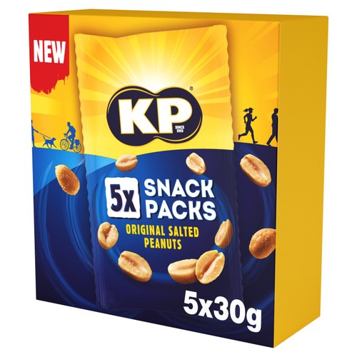 KP Salted Peanuts 5 x Snack Packs