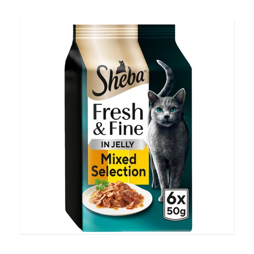 Sheba Fresh & Fine With Chicken & Turkey & Poultry In Jelly 6 X 50G