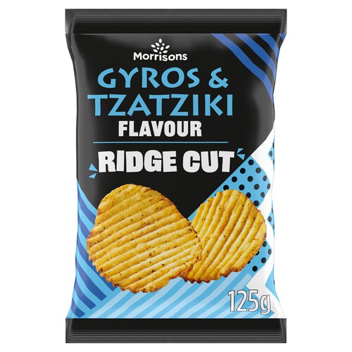 Morrisons Gyros & Tzatziki Flavour Ridge Cut Crisps 