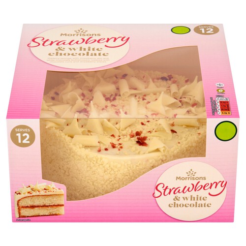 Morrisons Strawberry & White Chocolate Cake