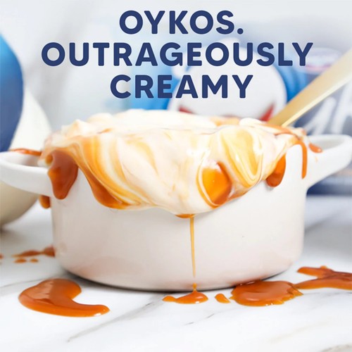 Oykos Salted Caramel Luxury Greek Style Yoghurt Dessert 4x110g