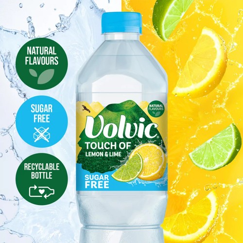 Volvic Touch of Fruit Sugar Free Lemon & Lime Natural Flavoured Water