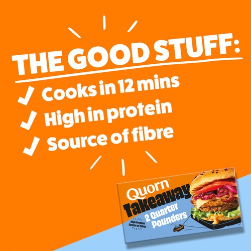 Quorn Takeaway Quarter Pounders Vegetarian Burgers x 2 226g