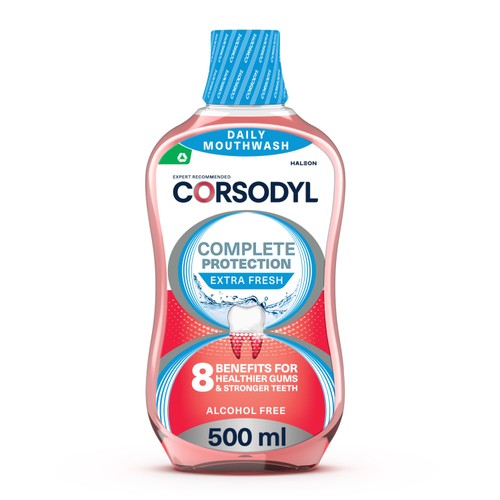 Corsodyl Complete Protection Gum Care Mouthwash Extra Fresh 500ml