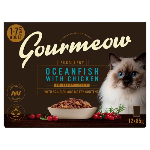 Morrisons Premium Adult Cat Pouch Oceanfish With Chicken In Jelly 