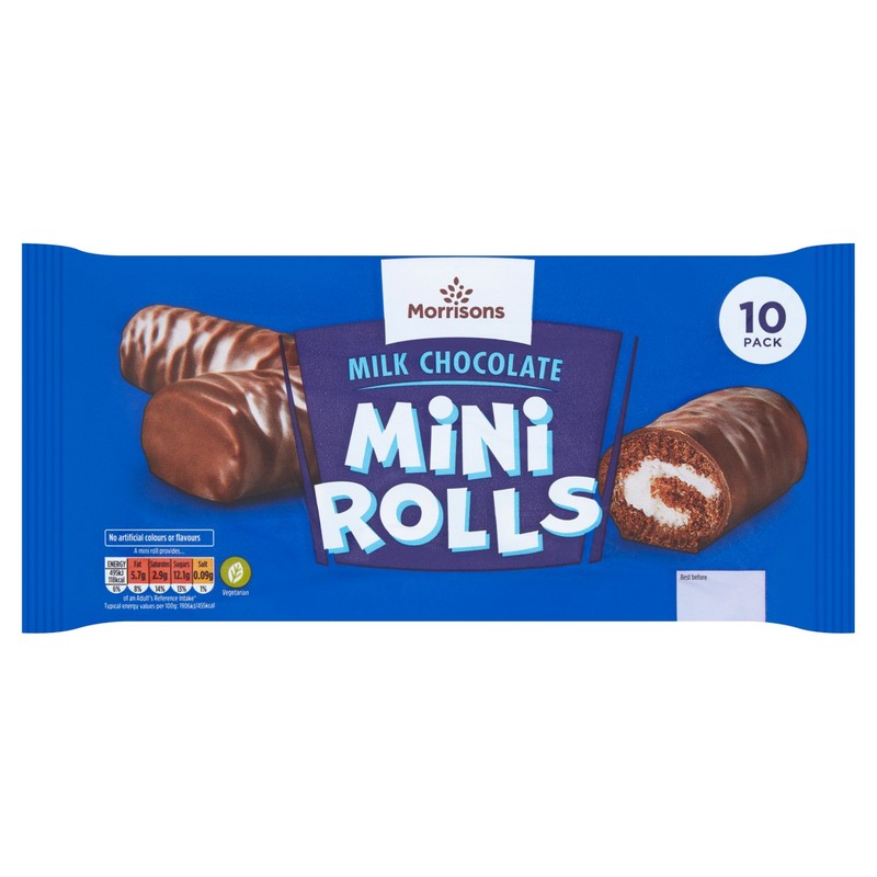 Morrison Raspberry Mini Roll Morrisons Mini Chocolate Rolls - Morrisons Online Groceries & Offers