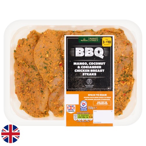 Morrisons British Mango, Coconut & Coriander Chicken Breast Steaks 350g
