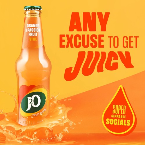 J2O Orange & Passion Fruit 4 Bottles