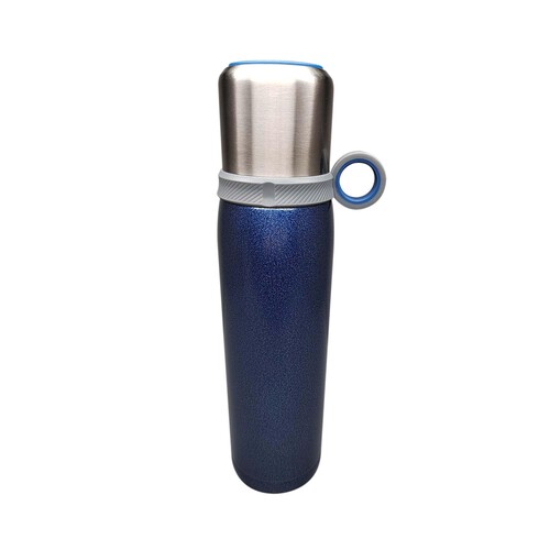 Morrisons Stainless Steel Double Wall Vacuum Flask And Cup 600ml 