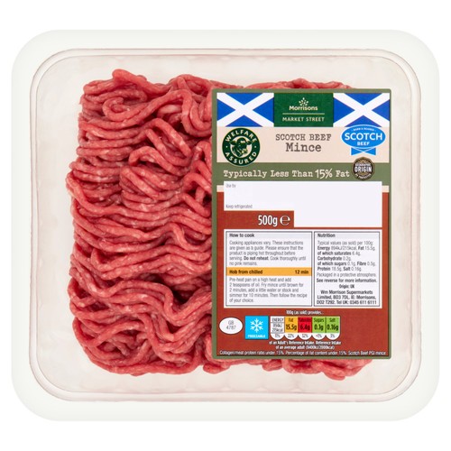 Morrisons Scotch Beef Mince 15% Fat 500g