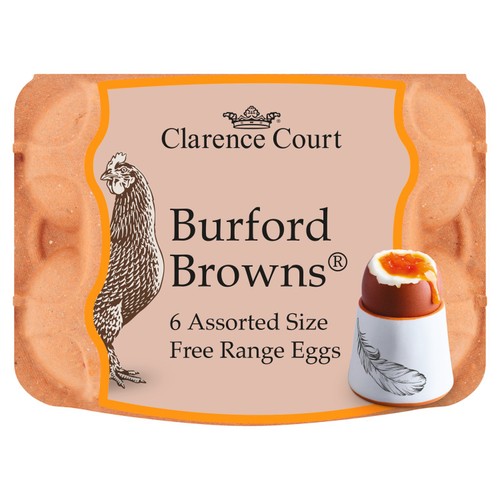 Clarence Court Burford Browns Free Range Eggs 6 Pack