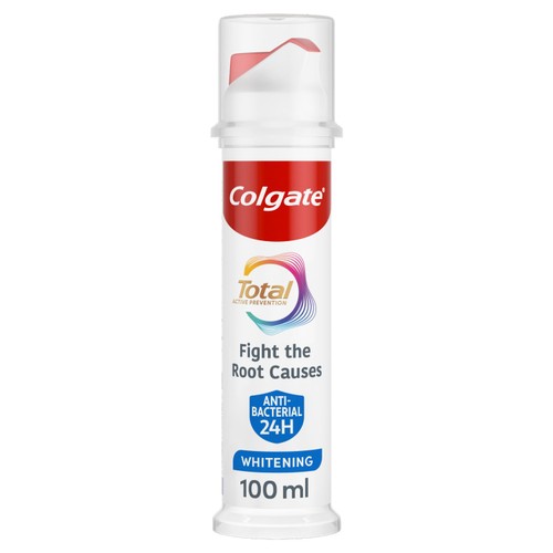 Colgate Total Active Prevention Teeth Whitening Toothpaste Pump 100ml