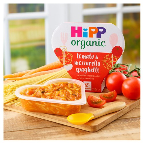 HiPP Organic Tomato & Mozzarella Spaghetti Toddler Tray Meal 1-3 Years