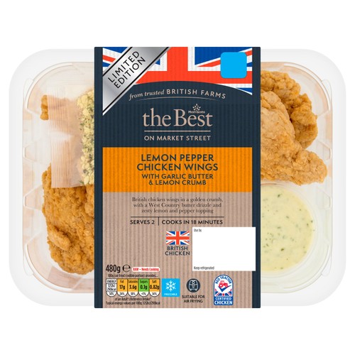 Morrisons The Best Limited Edition Lemon Pepper Chicken Wings 480g