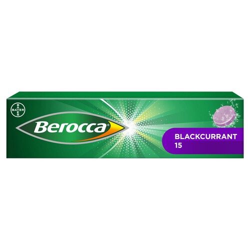 Berocca Energy Food Supplement Blackcurrant Effervescent Tablets