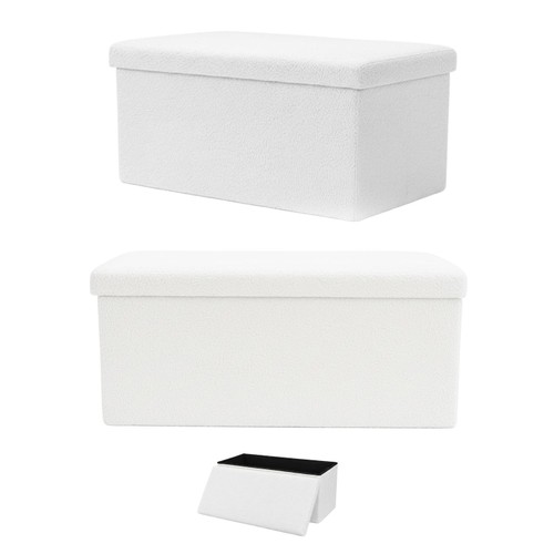 3 In 1 Teddy Storage Stool White