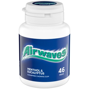 Wrigley's Airwaves Menthol & Eucalyptus Sugar Free Chewing Gum 46 Pieces