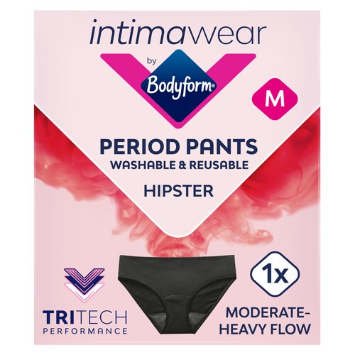 Bodyform Intimawear Period Pants Washable Underwear Black Size M