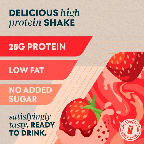 Muller x MyProtein Strawberry High Protein Shake 385ml