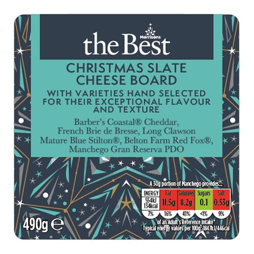 Morrisons The Best Christmas Slate Cheese Board 