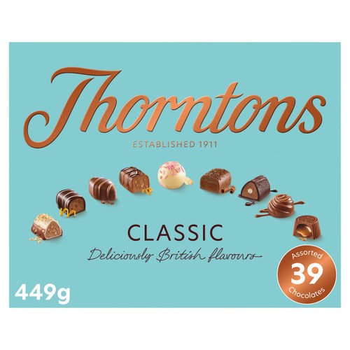 Thorntons Classic Milk, Dark, White Large Chocolate Gift Box