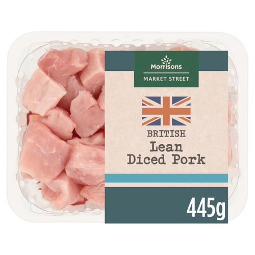 Morrisons British Lean Diced Pork 445g