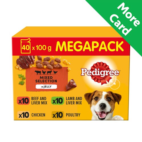 Pedigree Wet Dog Food Pouches Mixed Variety in Jelly